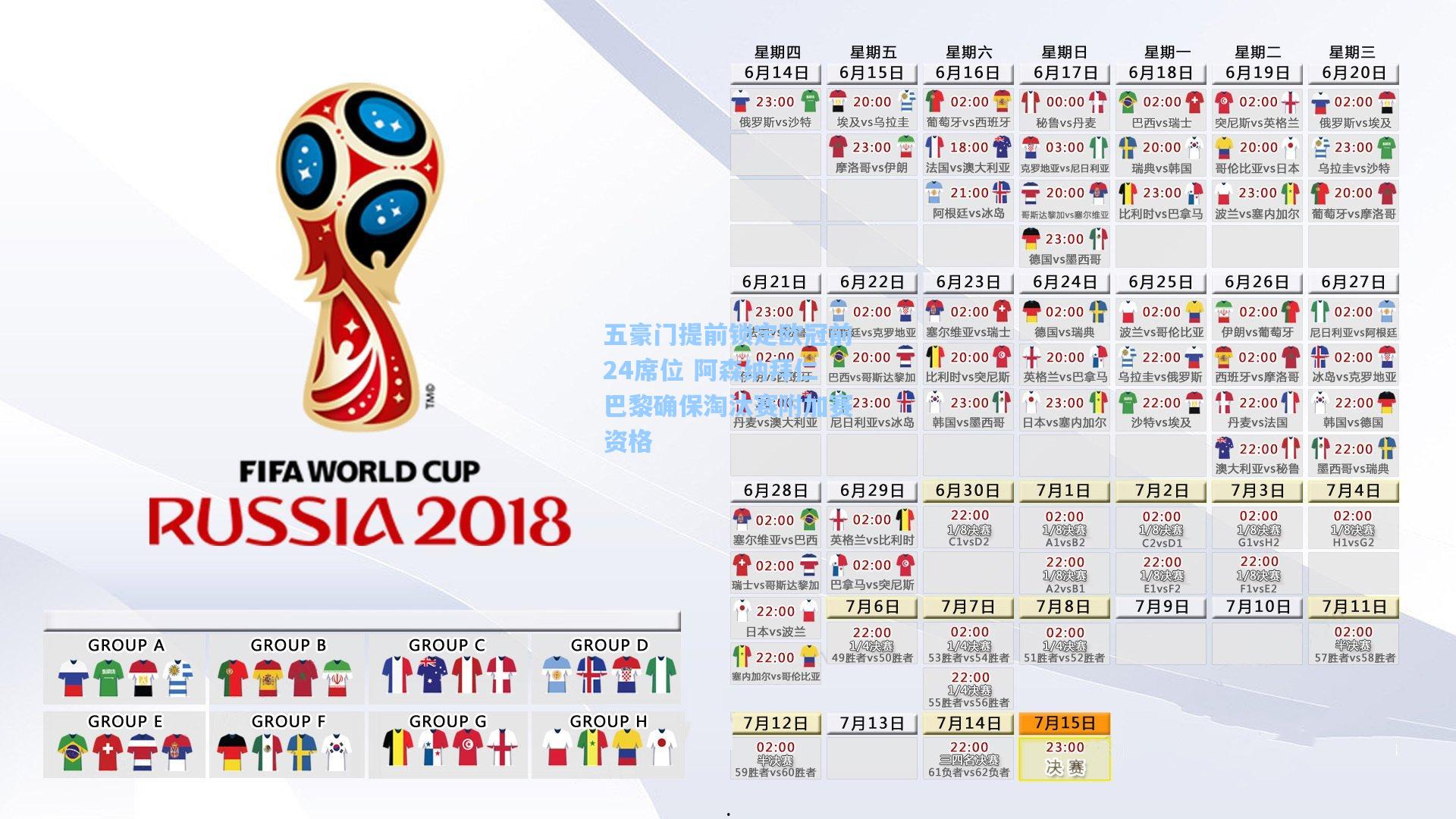 五豪门提前锁定欧冠前24席位 阿森纳拜仁巴黎确保淘汰赛附加赛资格